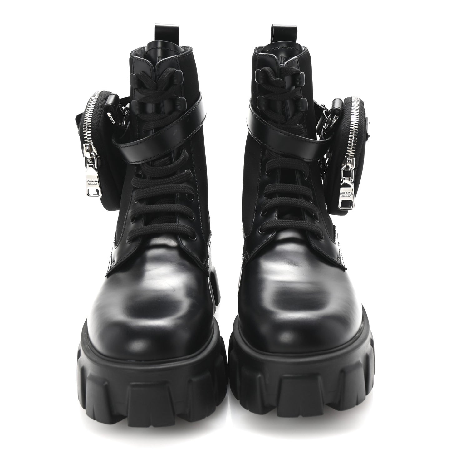 Spazzolato Rois Re-Nylon Metal Triangle Logo Monolith Pouch Pocket 55mm Boots 38.5 Black