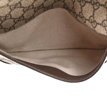 Gucci GG Supreme Monogram Web Small Neo Vintage Double Flap Messenger Bag Beige New Acero 5 of 13