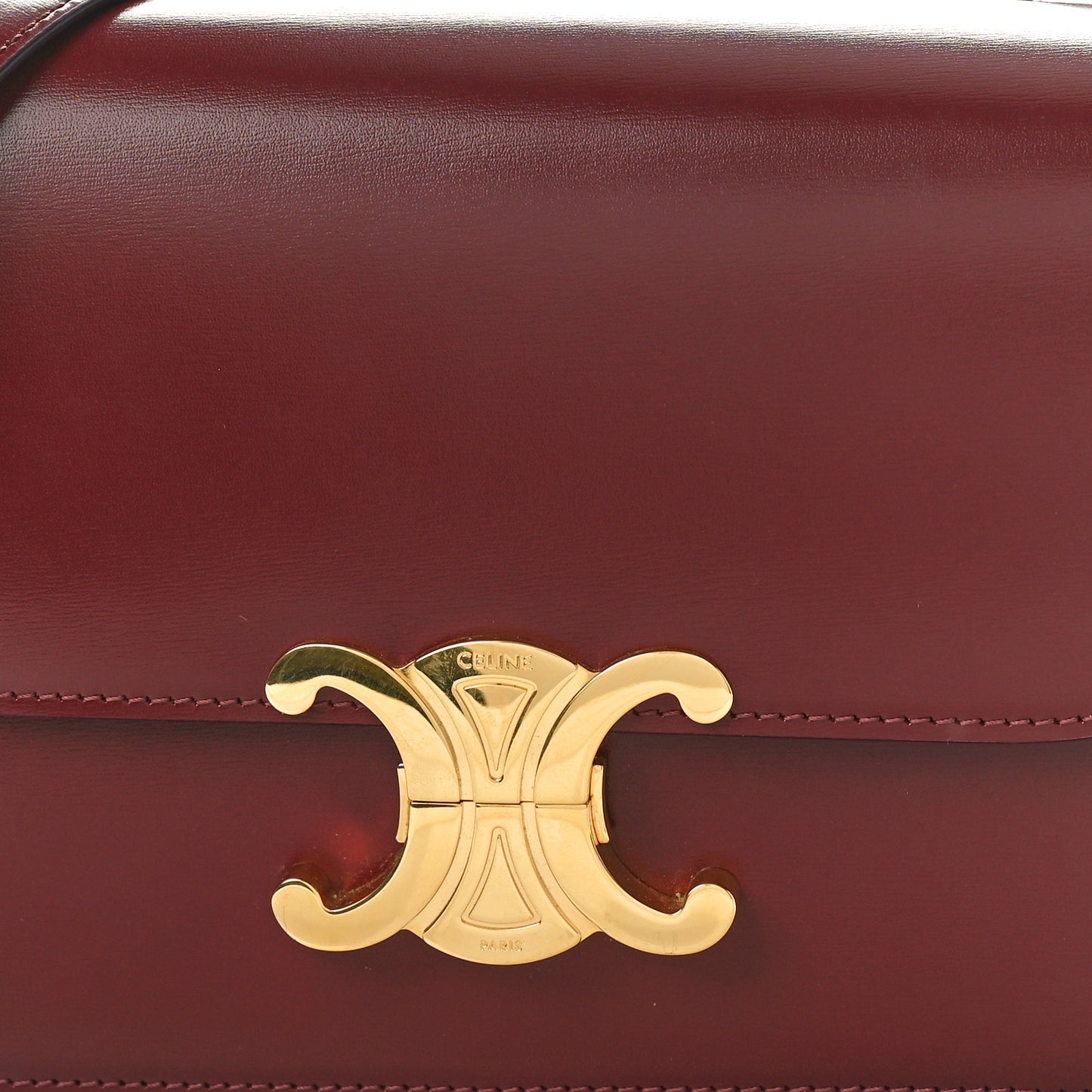 Shiny Calfskin Teen Triomphe Light Burgundy