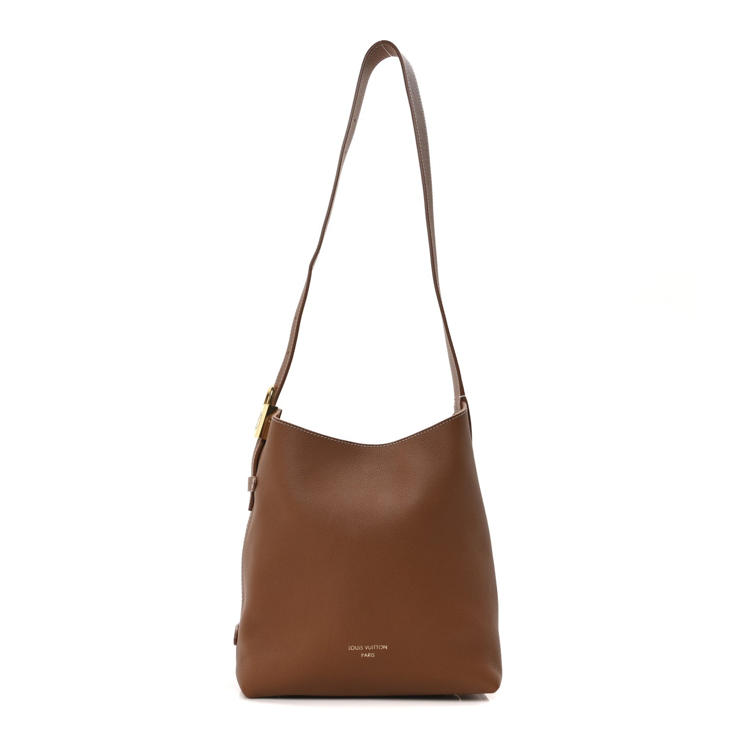 Grained Calfskin Low Key Hobo PM Cognac