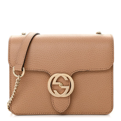 Gucci Dollar Calfskin Small Interlocking G Shoulder Bag Camelia 1 of 12