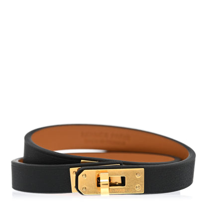 Hermes Box Kelly Double Tour Bracelet T2 Black 1 of 7