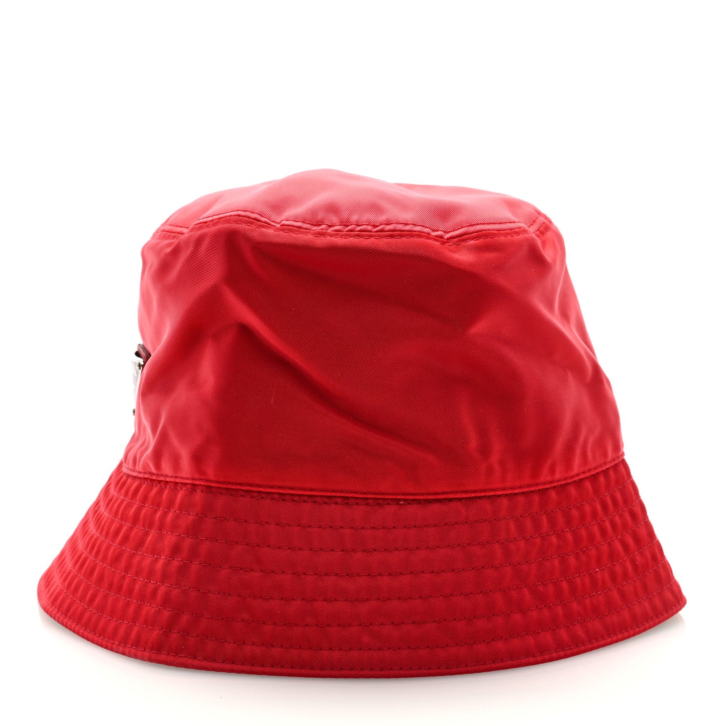 Re-Nylon Metal Triangle Logo Womens Bucket Hat S Rosso