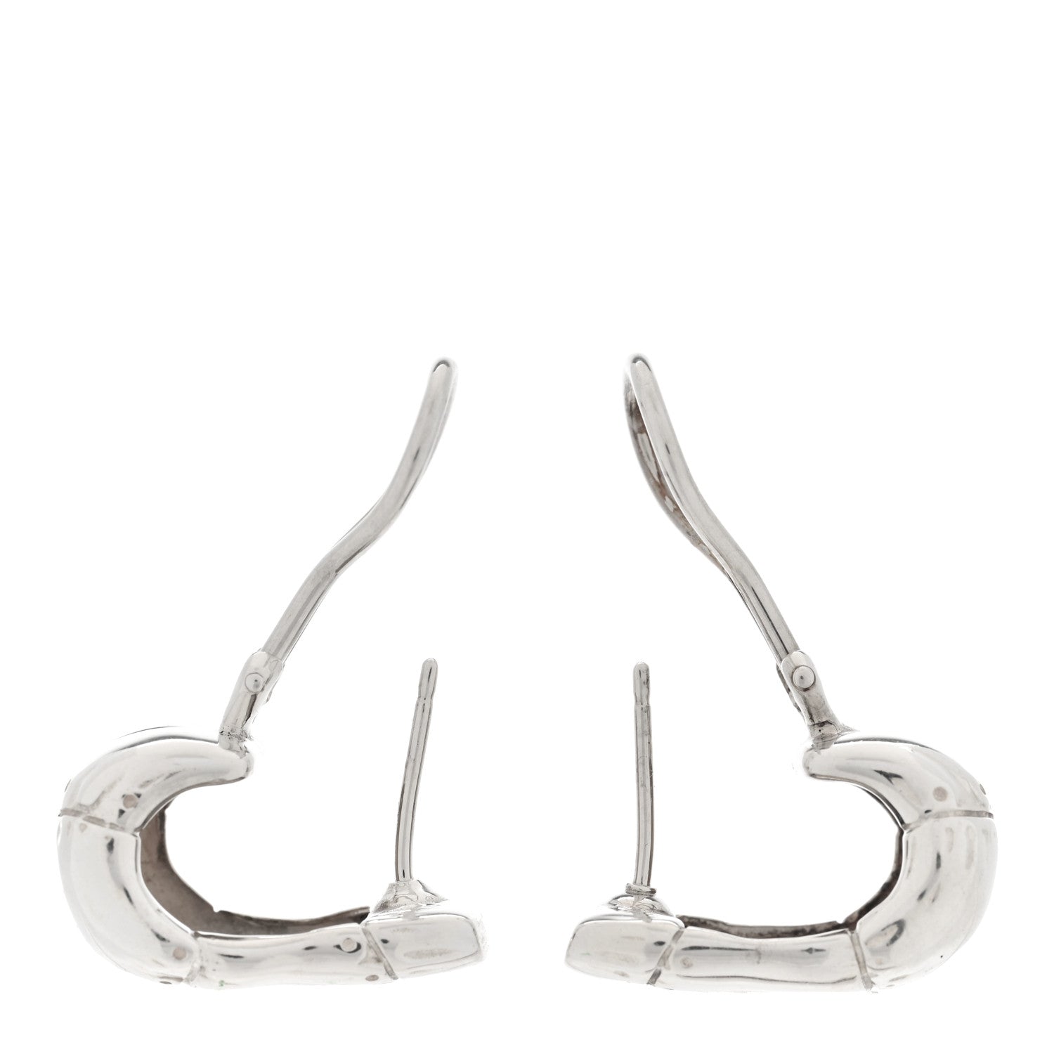 John Hardy Sterling Silver Bamboo J Hoop Earrings 3 of 4