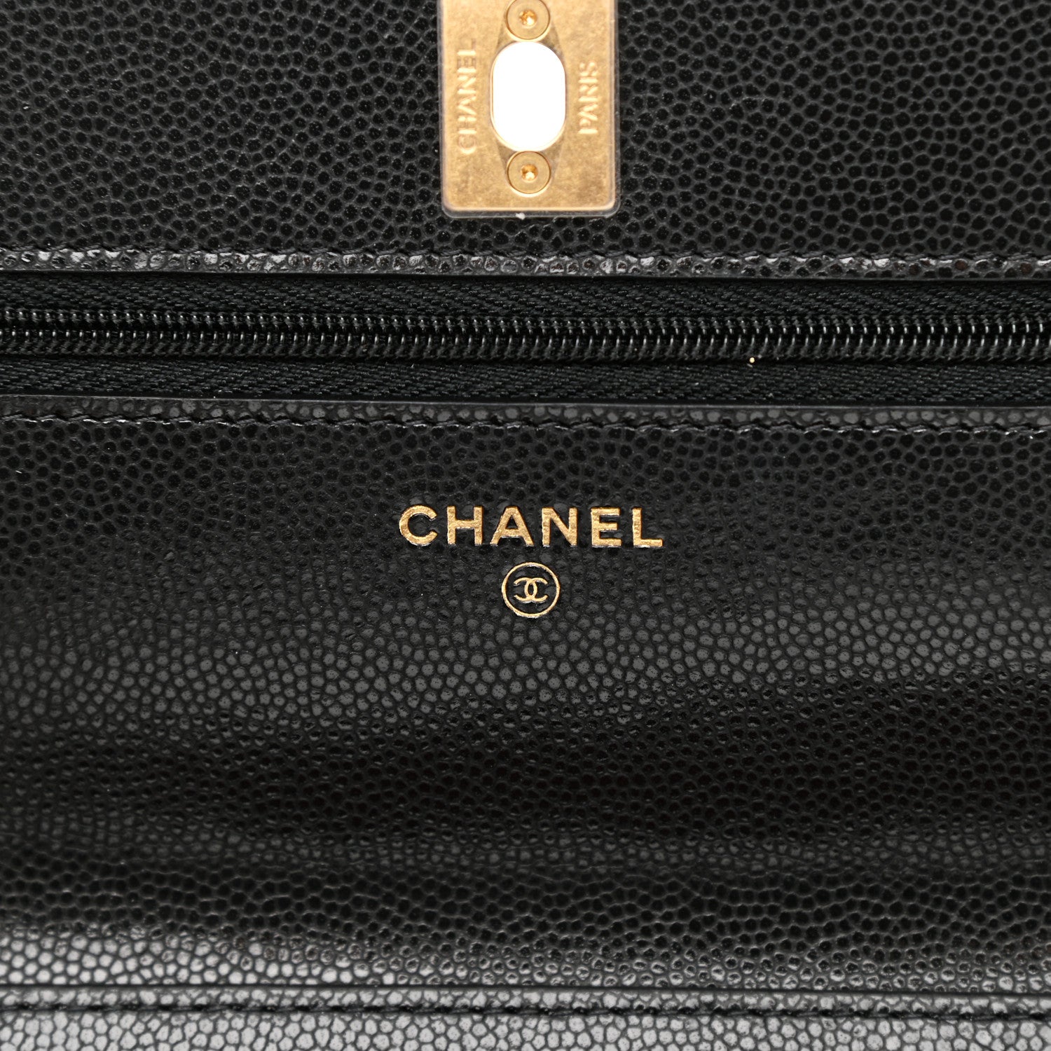Chanel Caviar Quilted Twist Your Buttons Wallet On Chain WOC Black 6 of 12