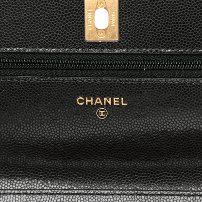 Chanel Caviar Quilted Twist Your Buttons Wallet On Chain WOC Black 6 of 12