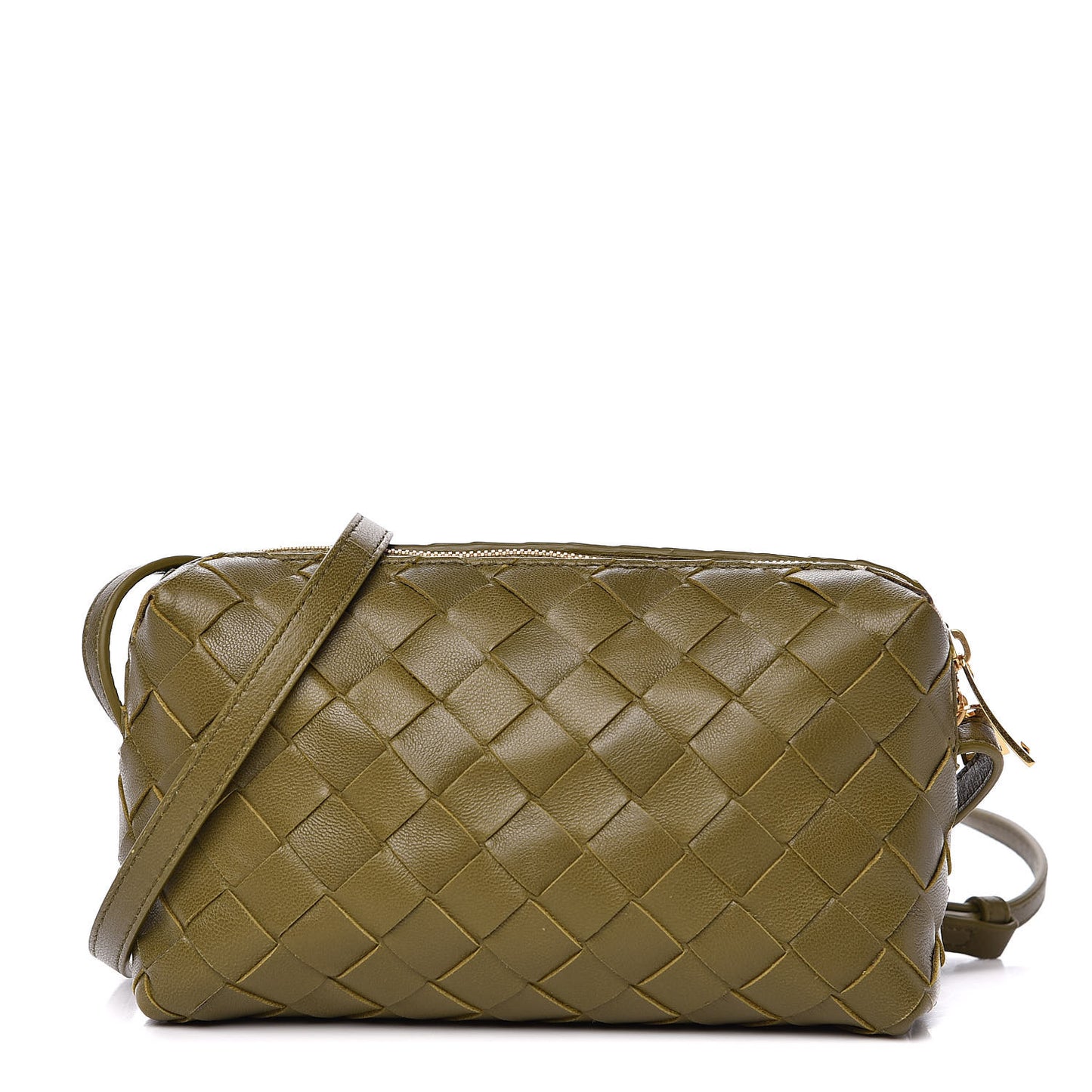 Nappa Intrecciato Mini Crossbody Mud