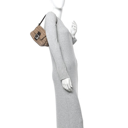 Fendi Zucchino Vitello Mini Mama Baguette Mogano Panna Bruciato 2 of 12
