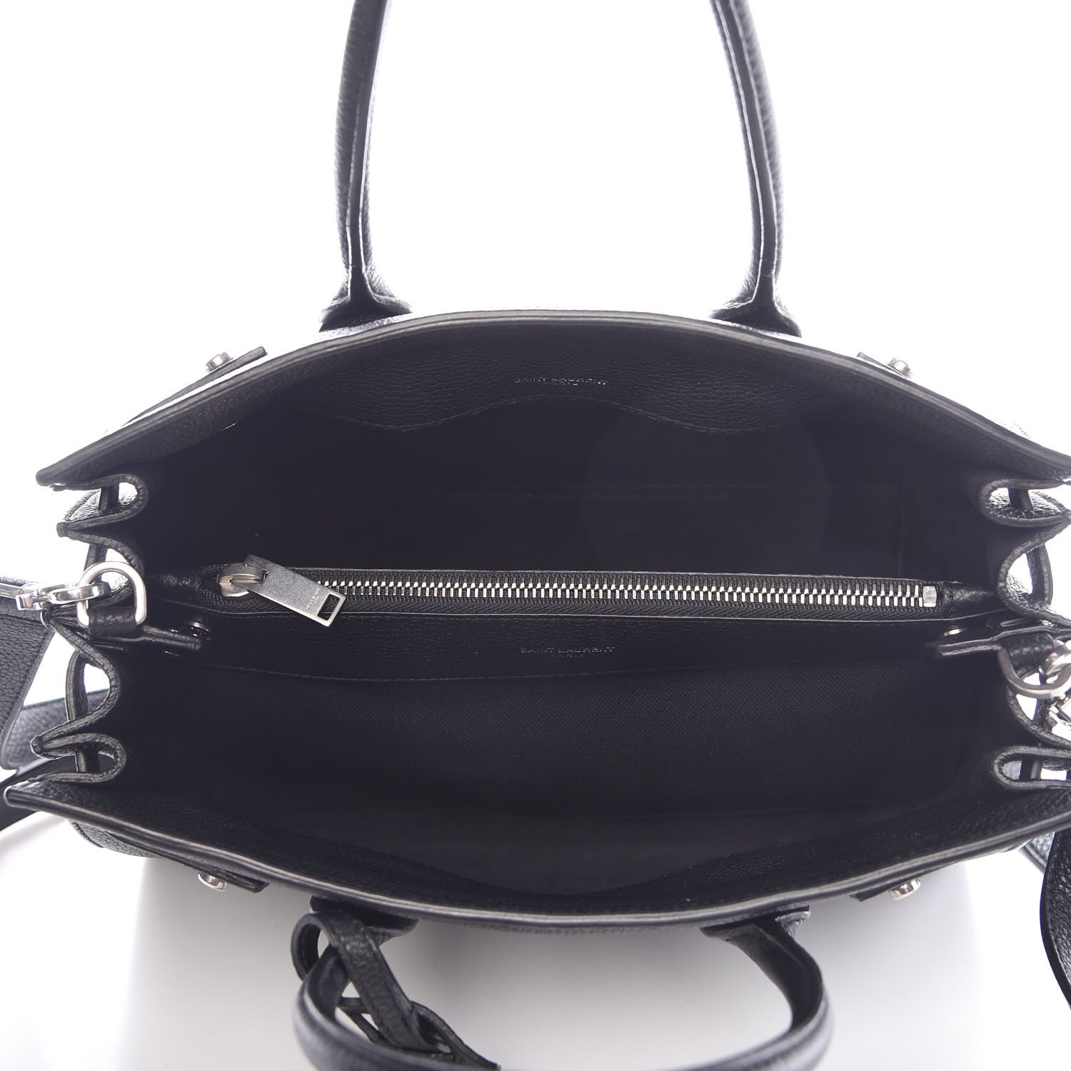 Saint Laurent Grained Calfskin Baby Sac De Jour Souple Black 6 of 11