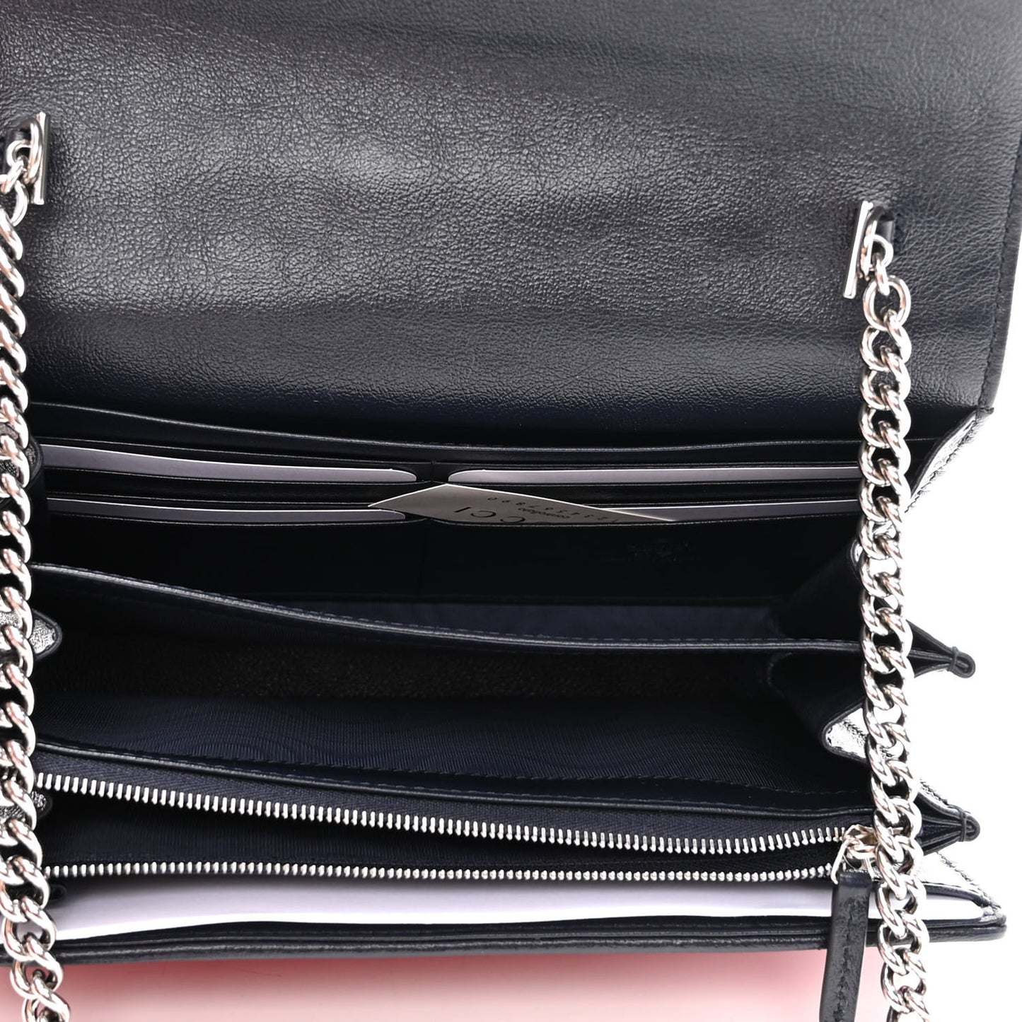 Monogram Multicolor Matelasse Diagonal GG Marmont Chain Wallet Red Blue