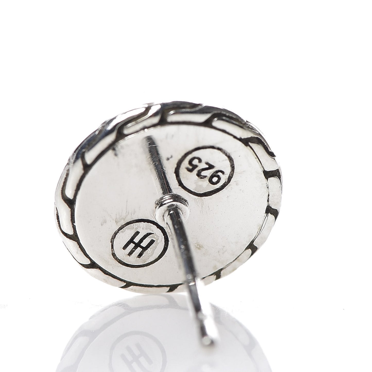Sterling Silver Classic Chain Hammered Stud Earrings