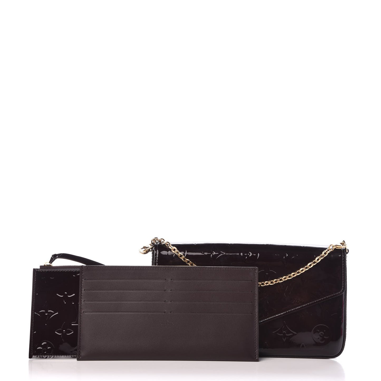 Vernis Pochette Felicie Chain Wallet Amarante