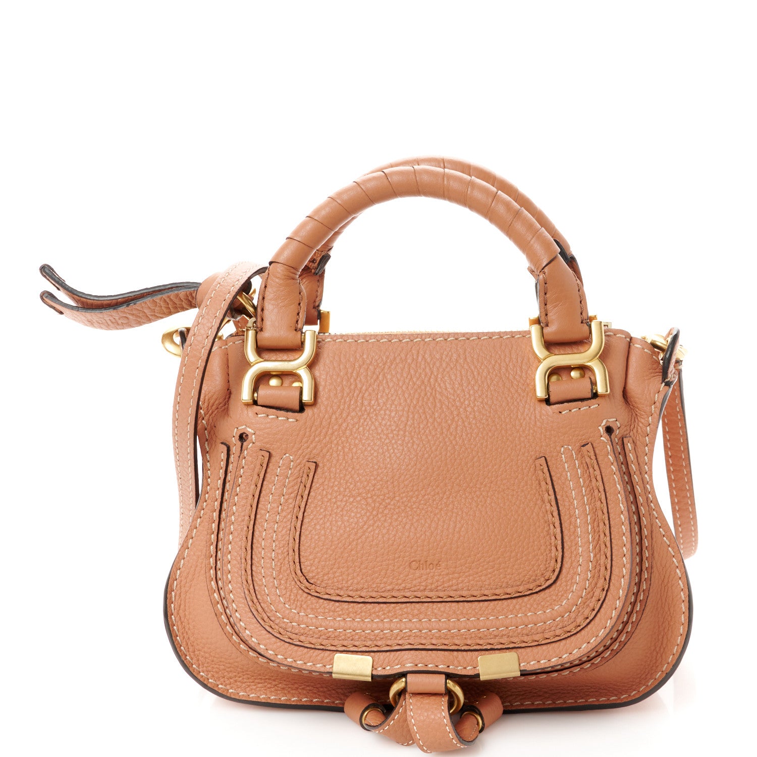 Chloe Calfskin Mini Marcie Satchel Muted Brown 1 of 11
