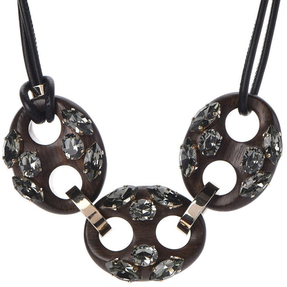 Gucci Wood Crystal Marina Necklace 4 of 7