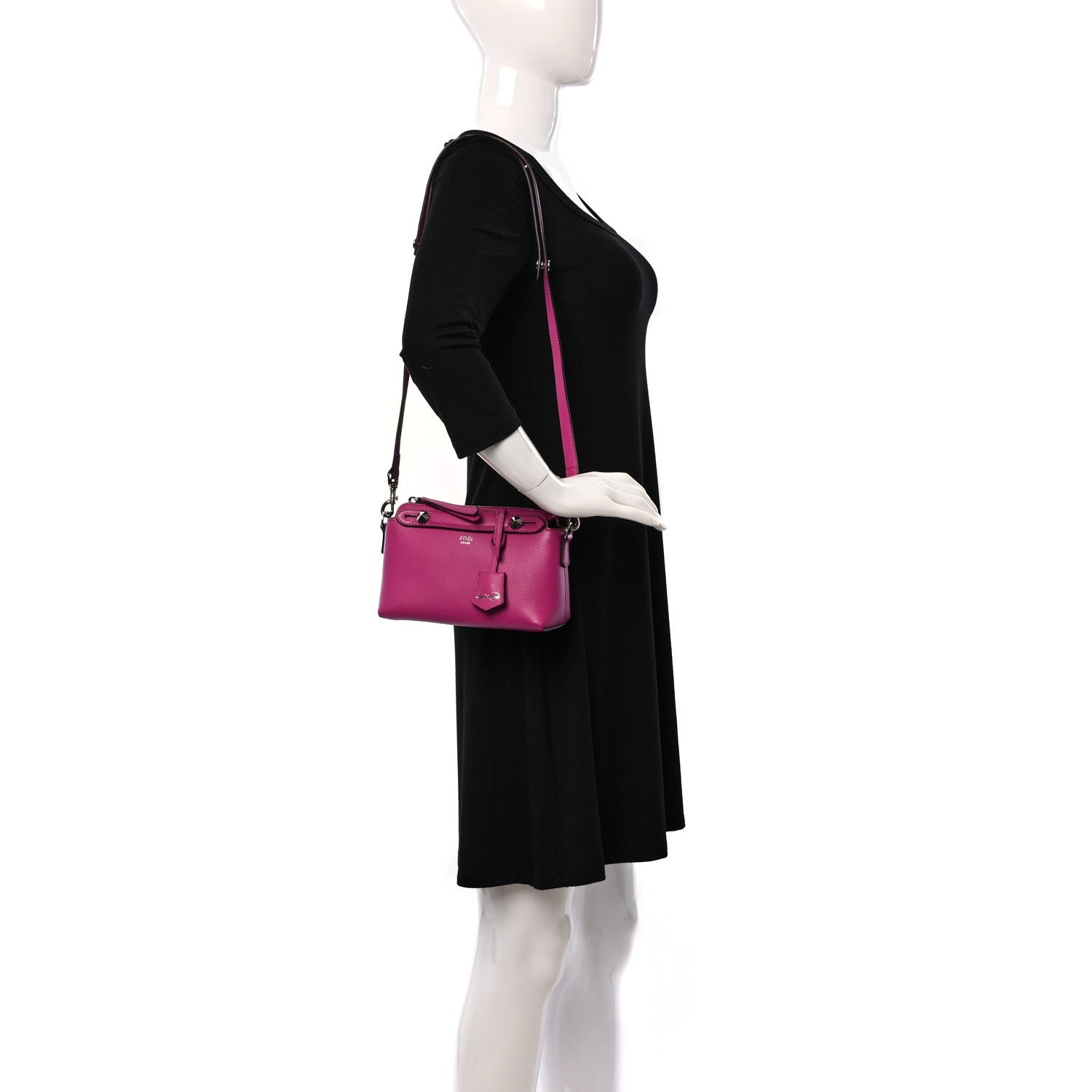Fendi Vitello Dolce Mini By The Way Boston Bag Magenta 2 of 11