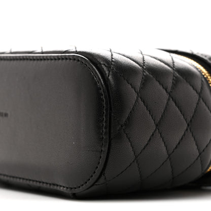 Saint Laurent Lambskin Quilted Mini Gaby Vanity Case Black 10 of 10