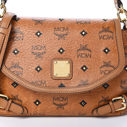 MCM Visetos Crossbody Flap Messenger Cognac 7 of 16