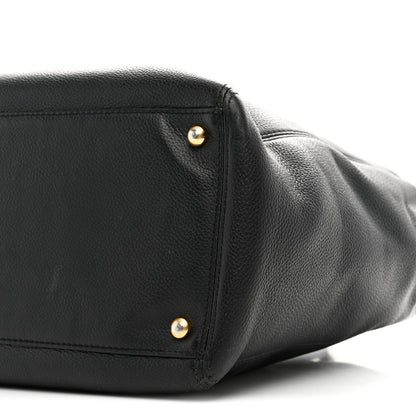 Chanel Calfskin Cerf Executive Shopper Tote Black 10 of 10
