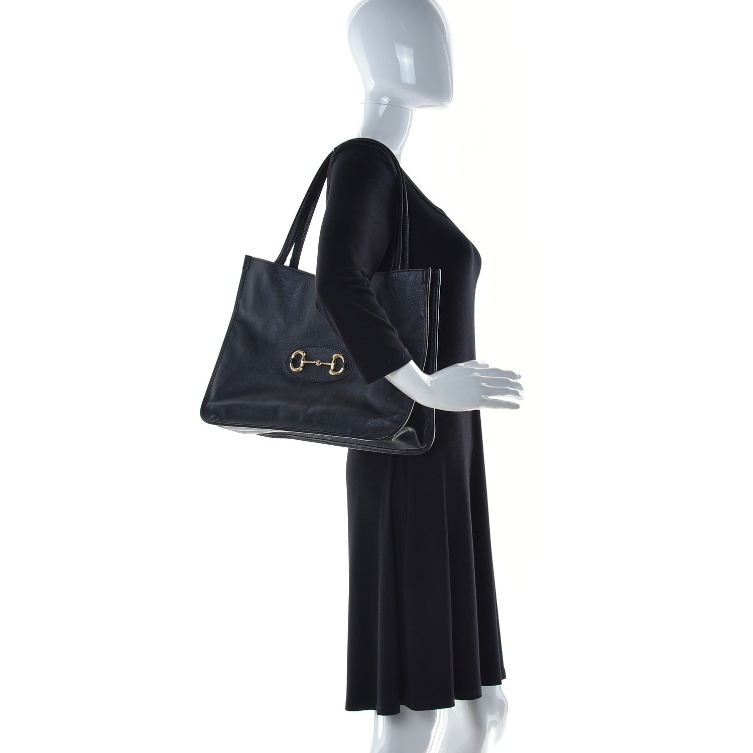Gucci New Sakai Calfskin Lux Horsebit 1955 Tote Bag Black 2 of 10