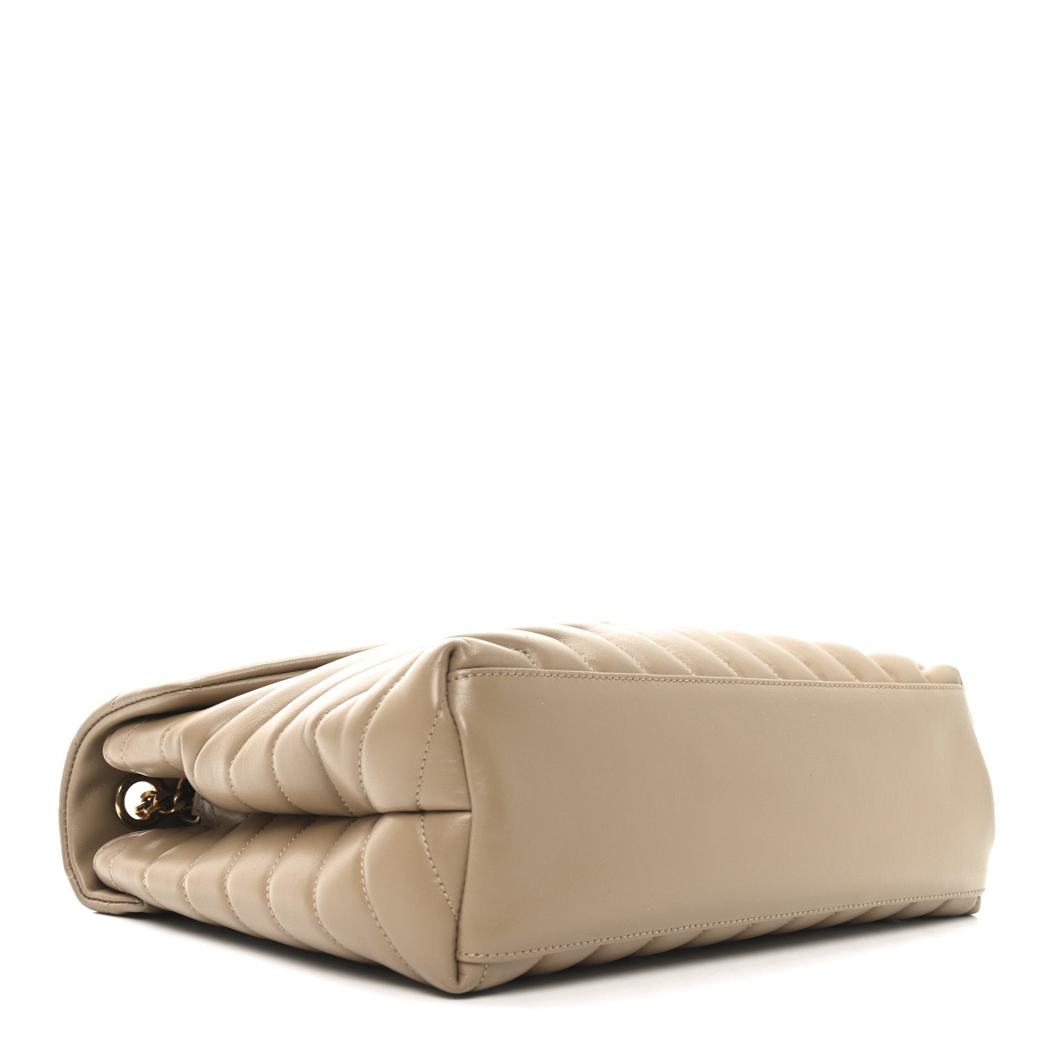 Saint Laurent Calfskin Y Quilted Monogram Medium Loulou Chain Satchel Natural Tan 4 of 10