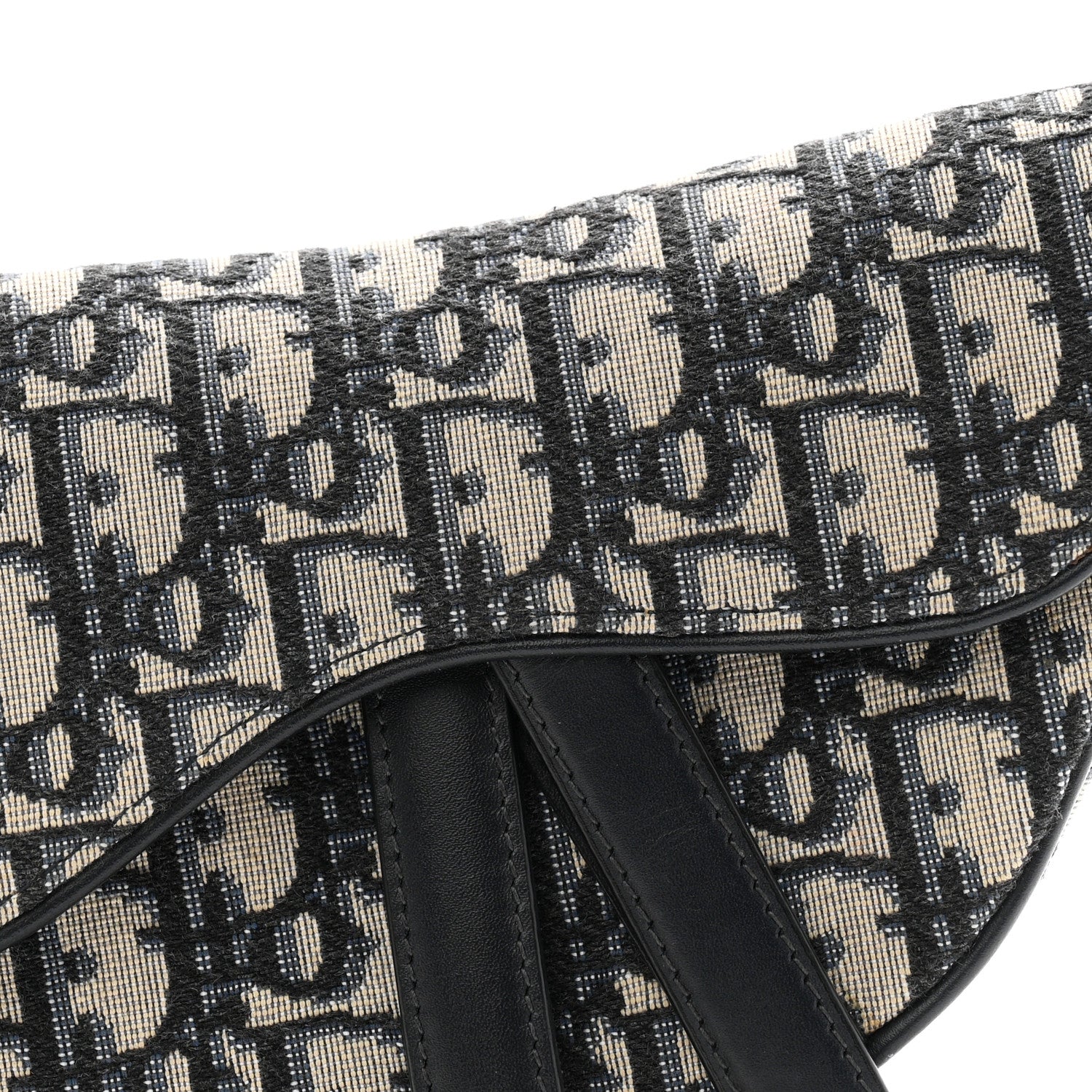 Christian Dior Oblique Mini Saddle Bag Blue 8 of 10