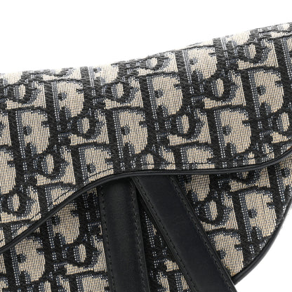 Christian Dior Oblique Mini Saddle Bag Blue 8 of 10