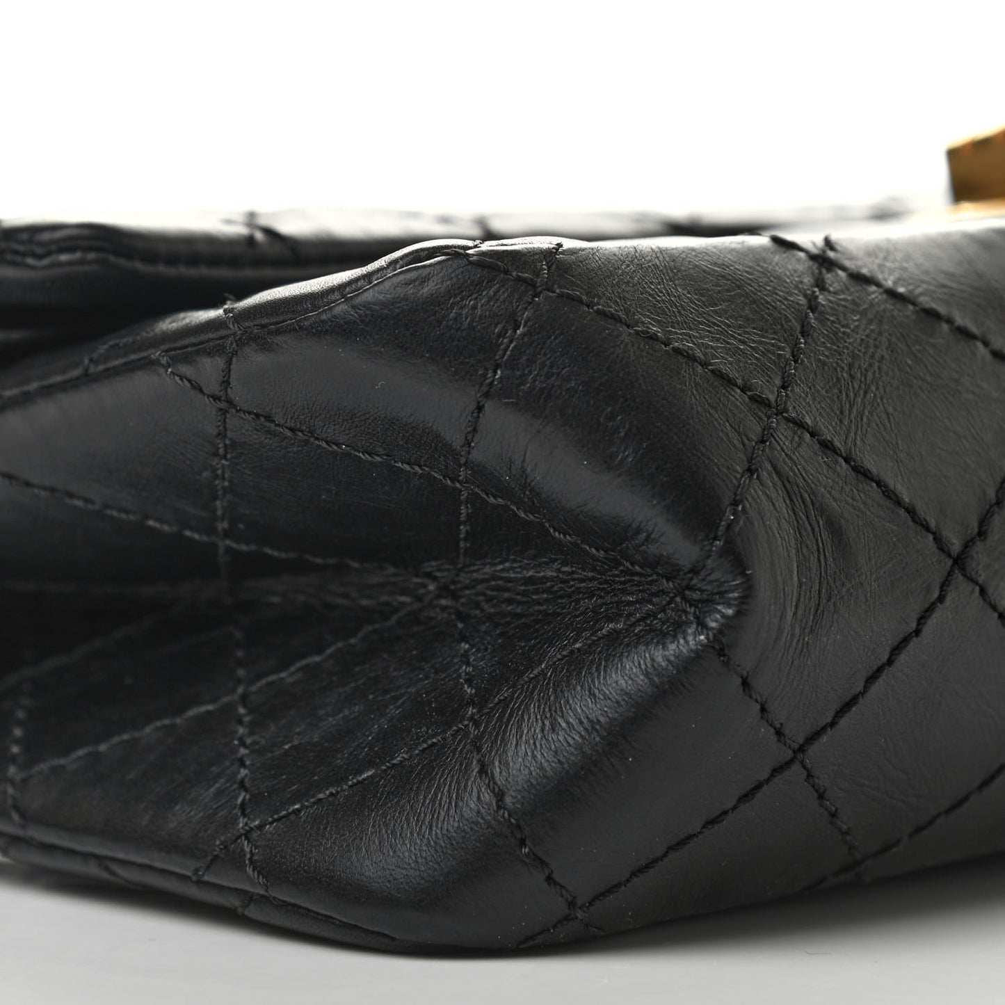 Aged Calfskin Quilted 2.55 Reissue 225 Flap Black