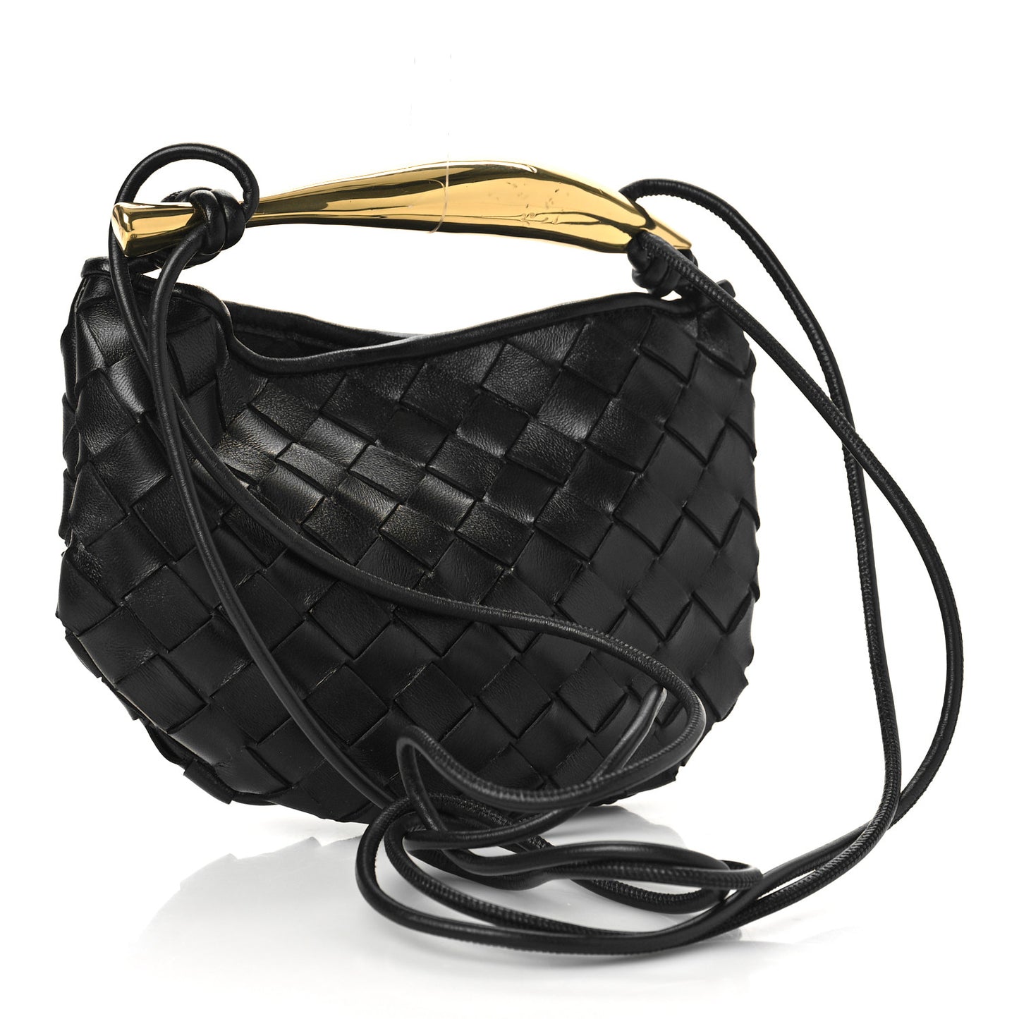 Nappa Intrecciato Mini Sardine Bag Black
