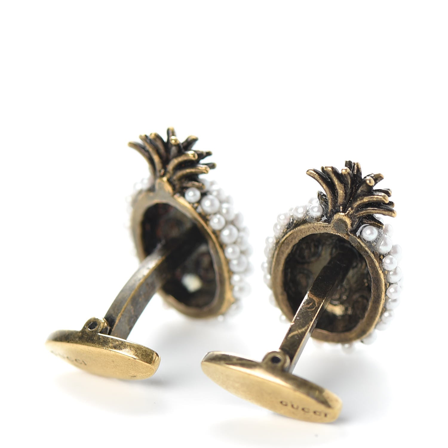 Gucci Pearl Pineapple Cufflinks Cream 3 of 4