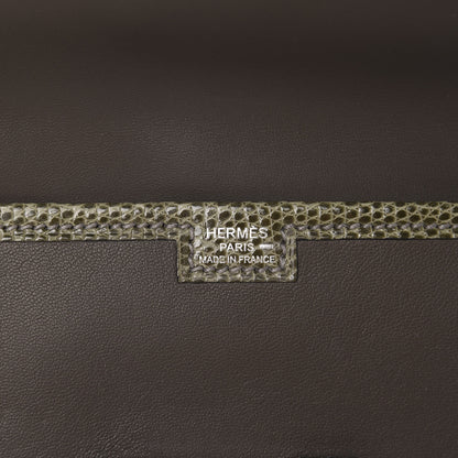 Hermes Swift Lizard Jige Elan Touch 29 Clutch Etain Ombre 6 of 8