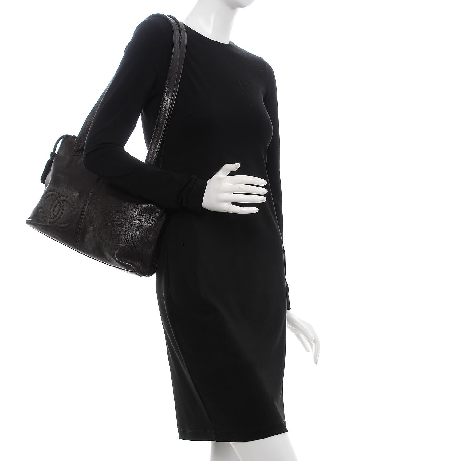 Chanel Lambskin CC Tote Brown 2 of 10