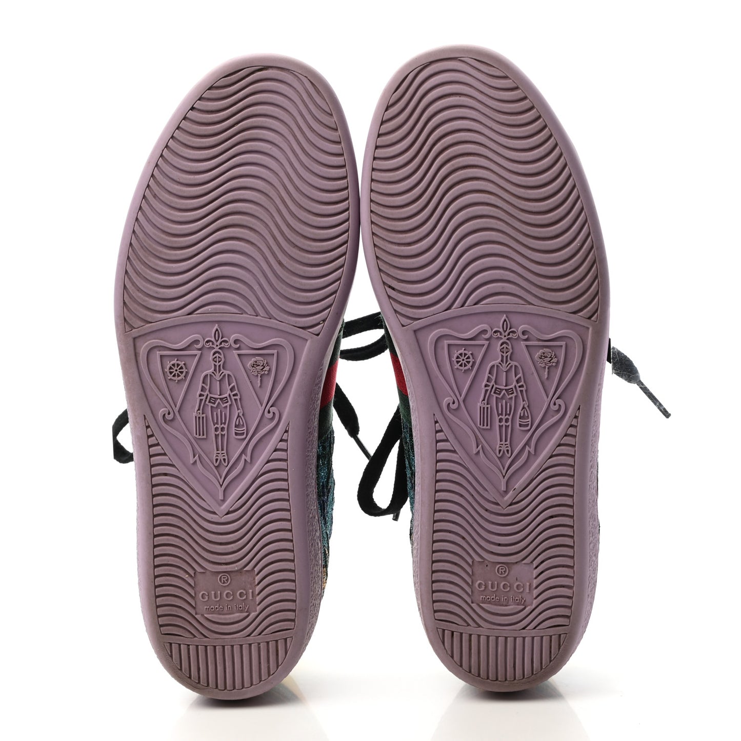 Jacquard Web Embroidered Womens New Ace Sneakers 36 Azure Multicolor Oro Vecchio