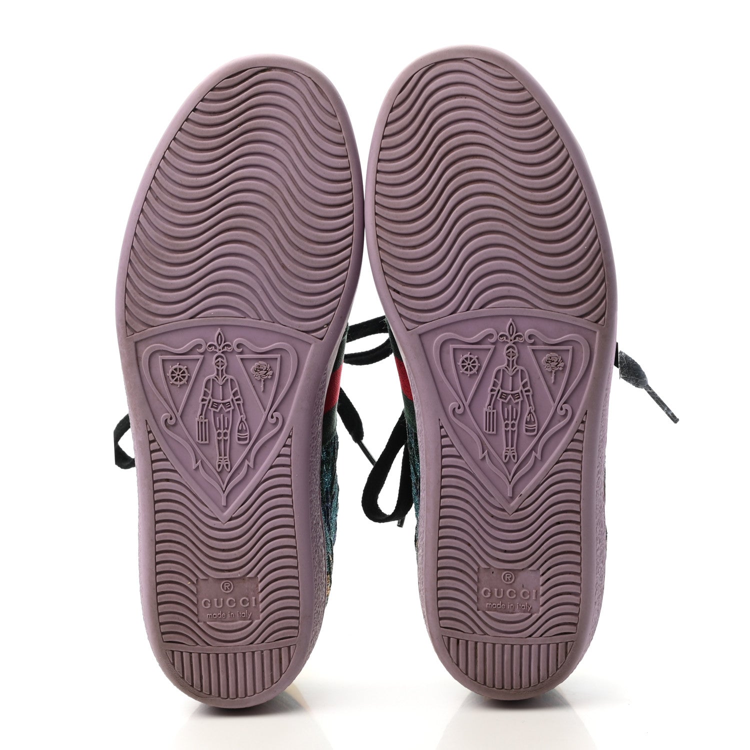 Gucci Jacquard Web Embroidered Womens New Ace Sneakers 36 Azure Multicolor Oro Vecchio 5 of 12