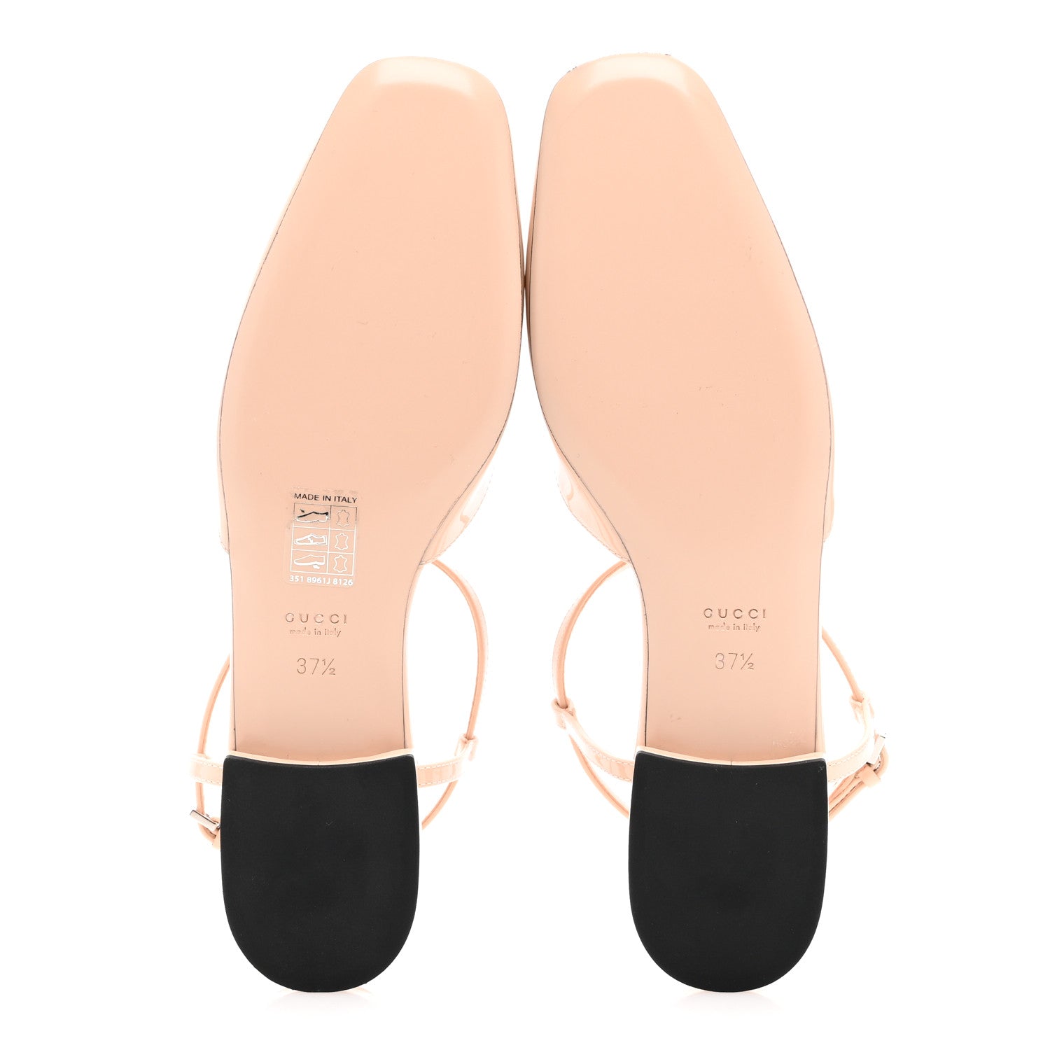 Gucci Vernice Crystal Double G Ballet Flat 37.5 Skin Rose 5 of 8
