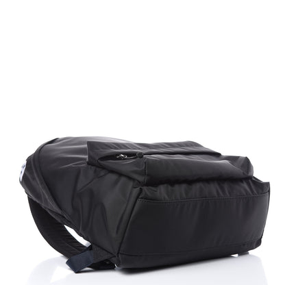 Balenciaga Sport Nylon Logo Embroidered Large Wheel Backpack Black White 4 of 10
