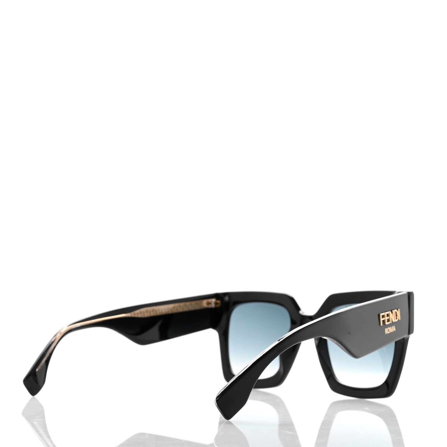 Fendi Acetate Fendi Roma Sunglasses FF 0457/G/S Black Blue 4 of 7