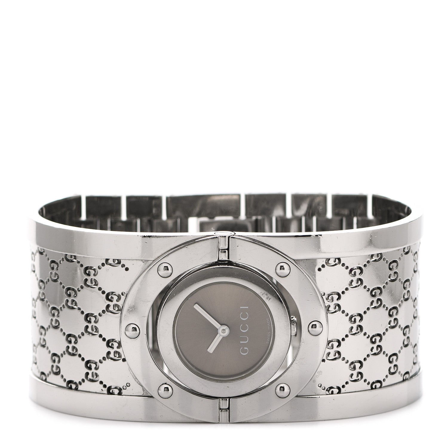 Gucci Stainless Steel 33mm Twirl Quartz Watch Brown 2 of 5