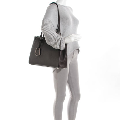 Fendi Vitello Elite Regular 2Jours Tote Caffe Noir 4 of 11