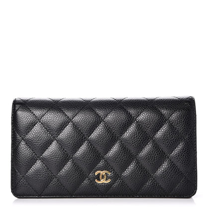 Chanel Caviar Quilted Yen Wallet Black 1 of 9