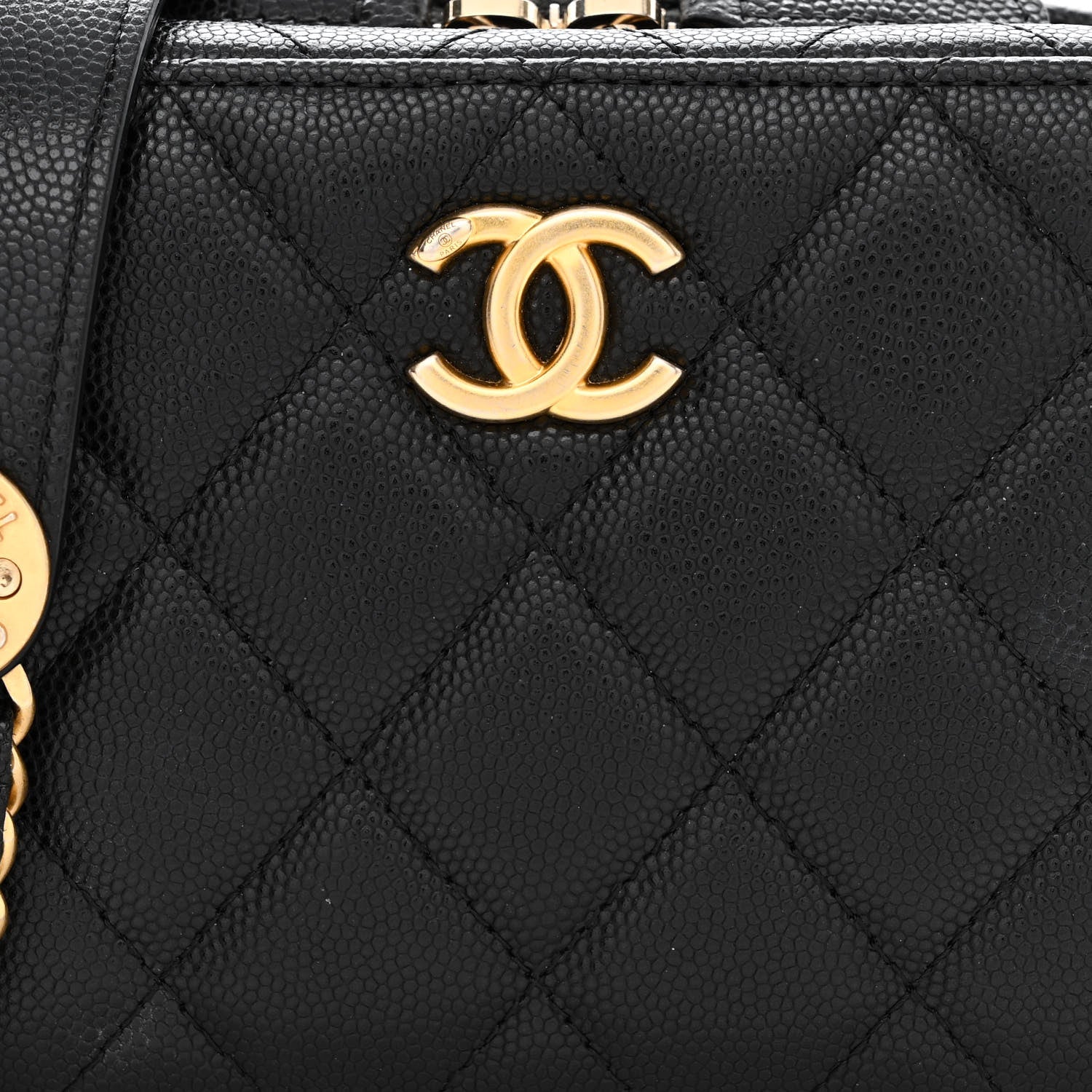 Chanel Caviar Quilted Twist Your Buttons Clutch With Chain Black 8 of 10