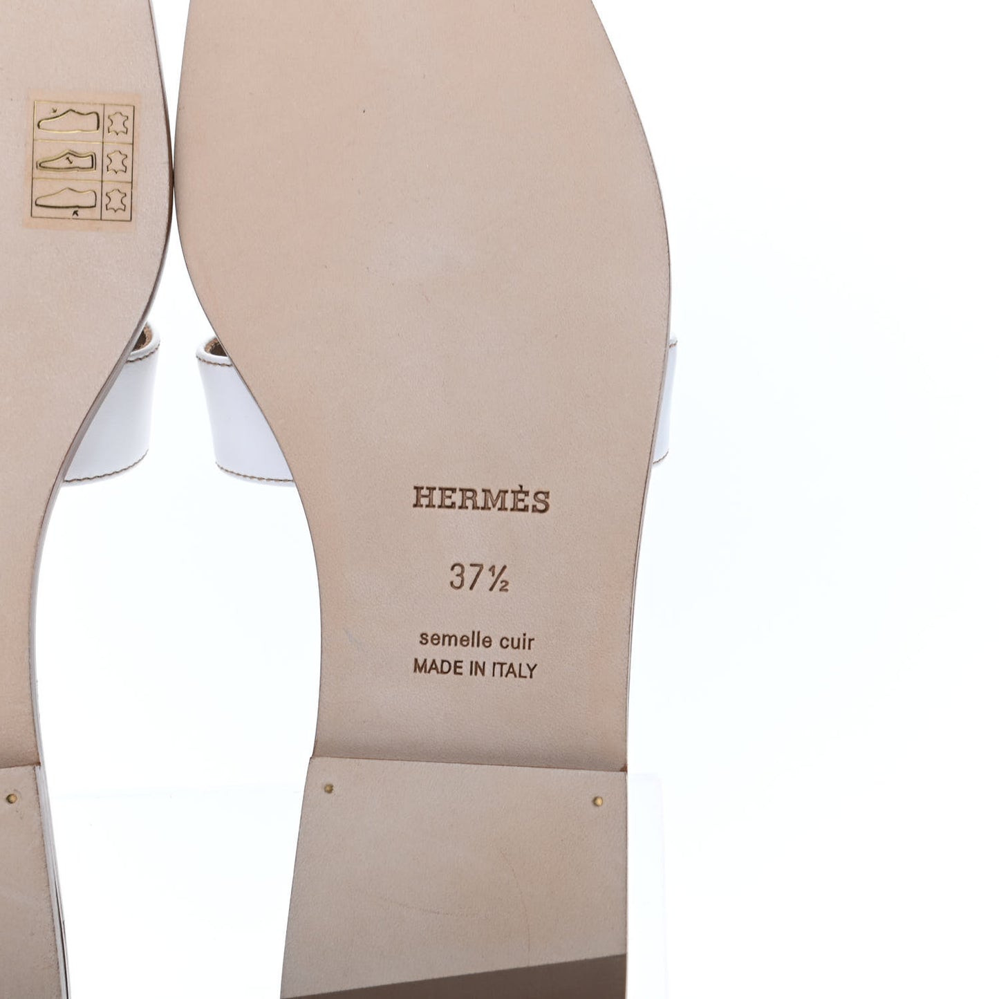 Box Calfskin Oran Sandals 37.5 White