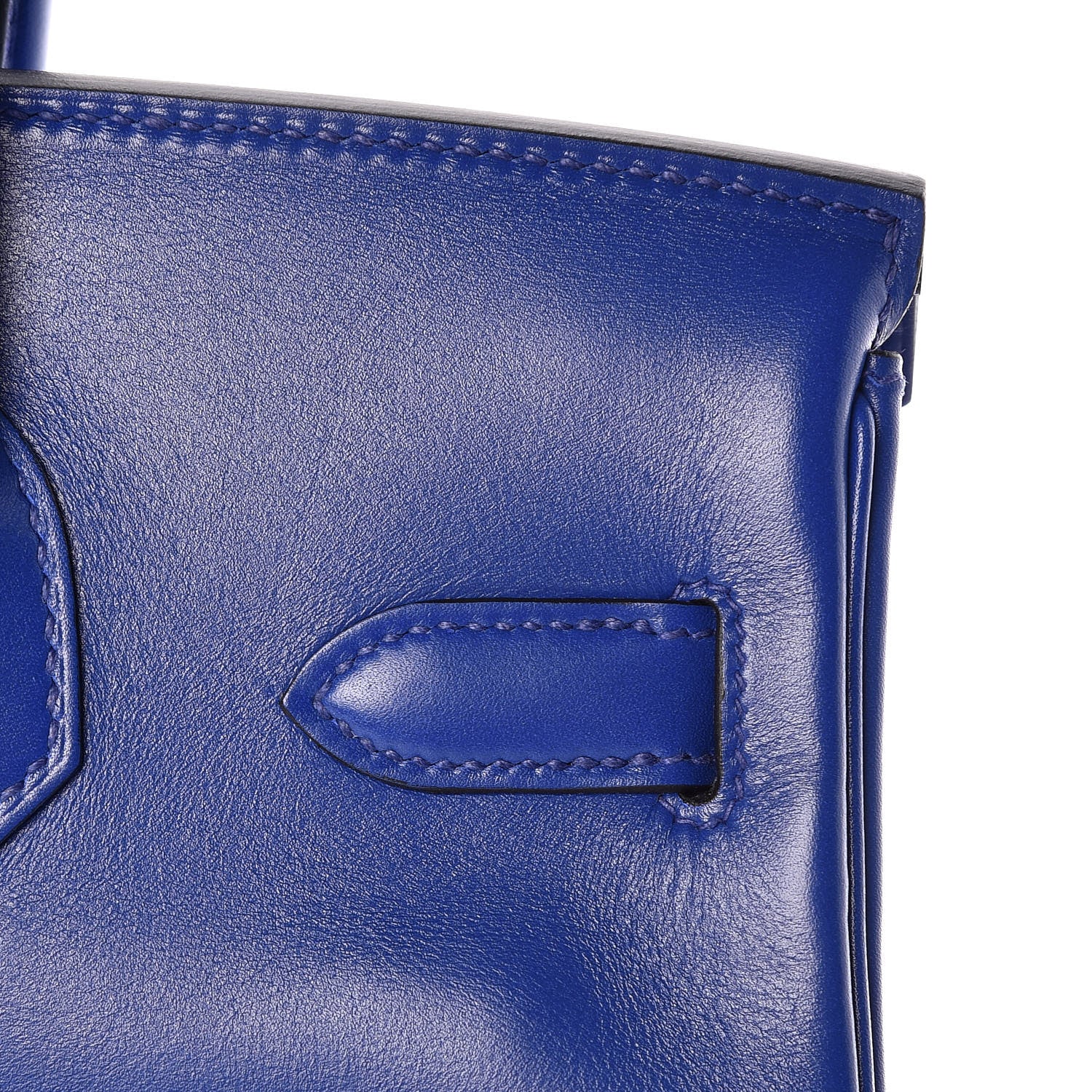 Hermes Tadelakt Birkin 30 Bleu Electrique 10 of 35