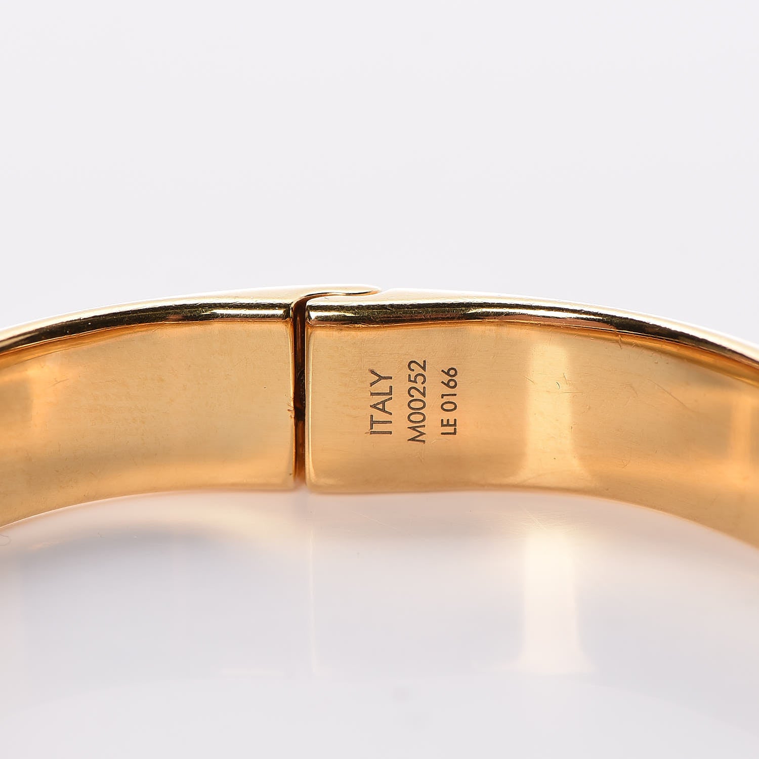 Louis Vuitton Brass Monogram Nanogram Cuff M Gold 4 of 7