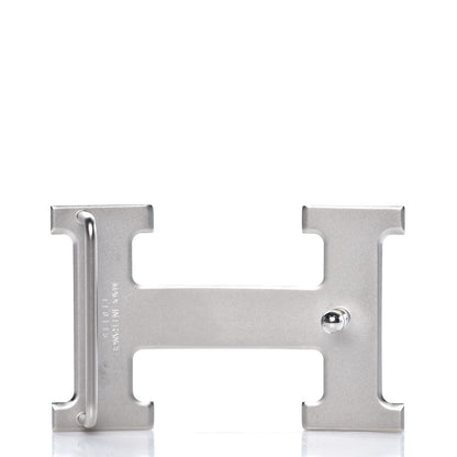 Hermes Palladium Martelee 32mm H Belt Buckle Silver 2 of 4