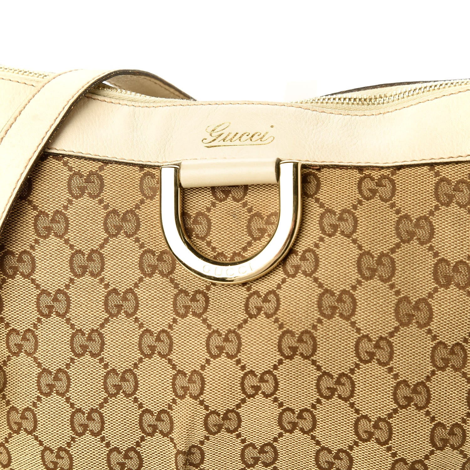 Gucci Monogram D Gold Large Messenger White 9 of 10