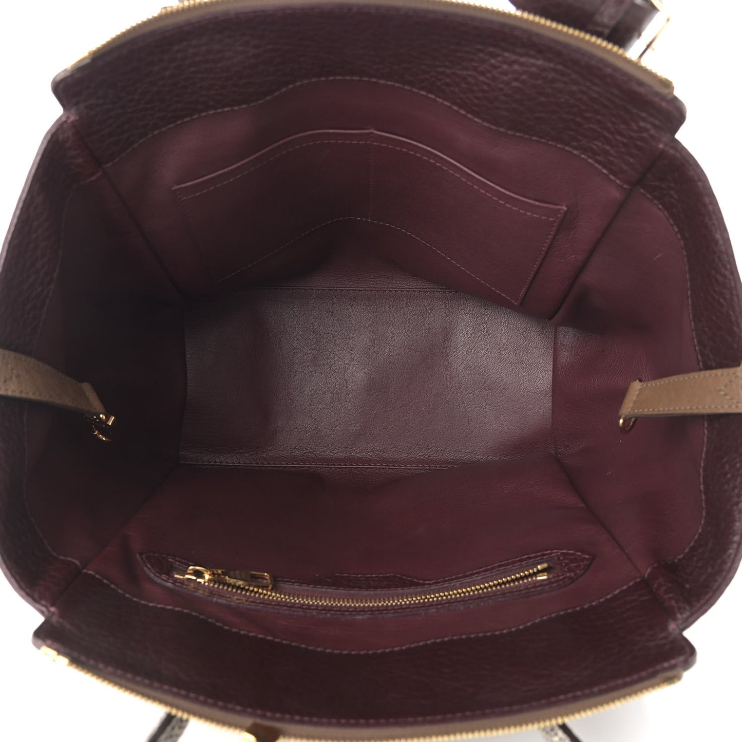 Ostrich Lizard Majestueux Tote MM Bordeaux