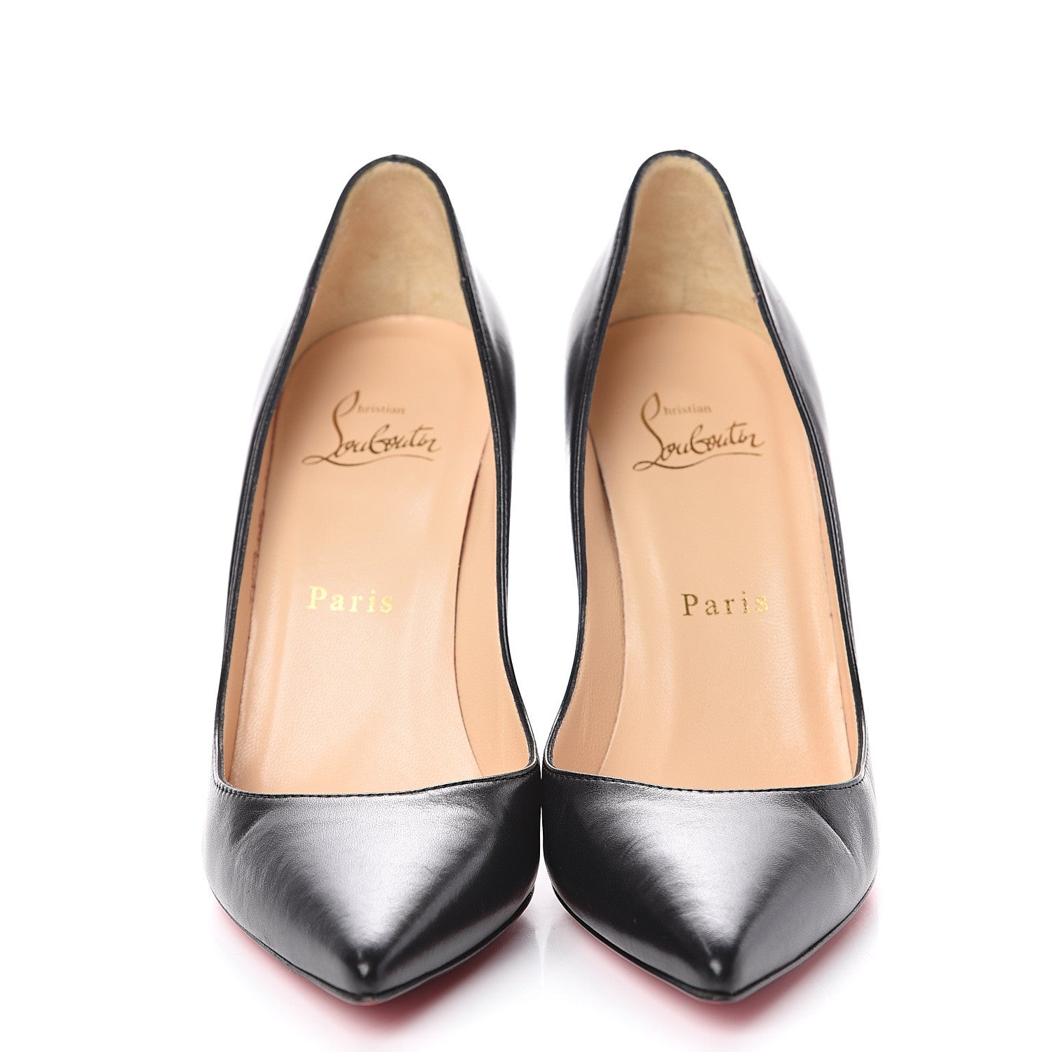 Christian Louboutin Shiny Nappa Apostrophy 100 Pumps 36 Black 2 of 7