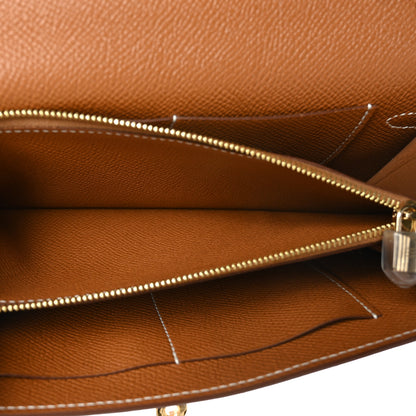 Hermes Epsom Kelly Wallet To Go Gold 6 of 12