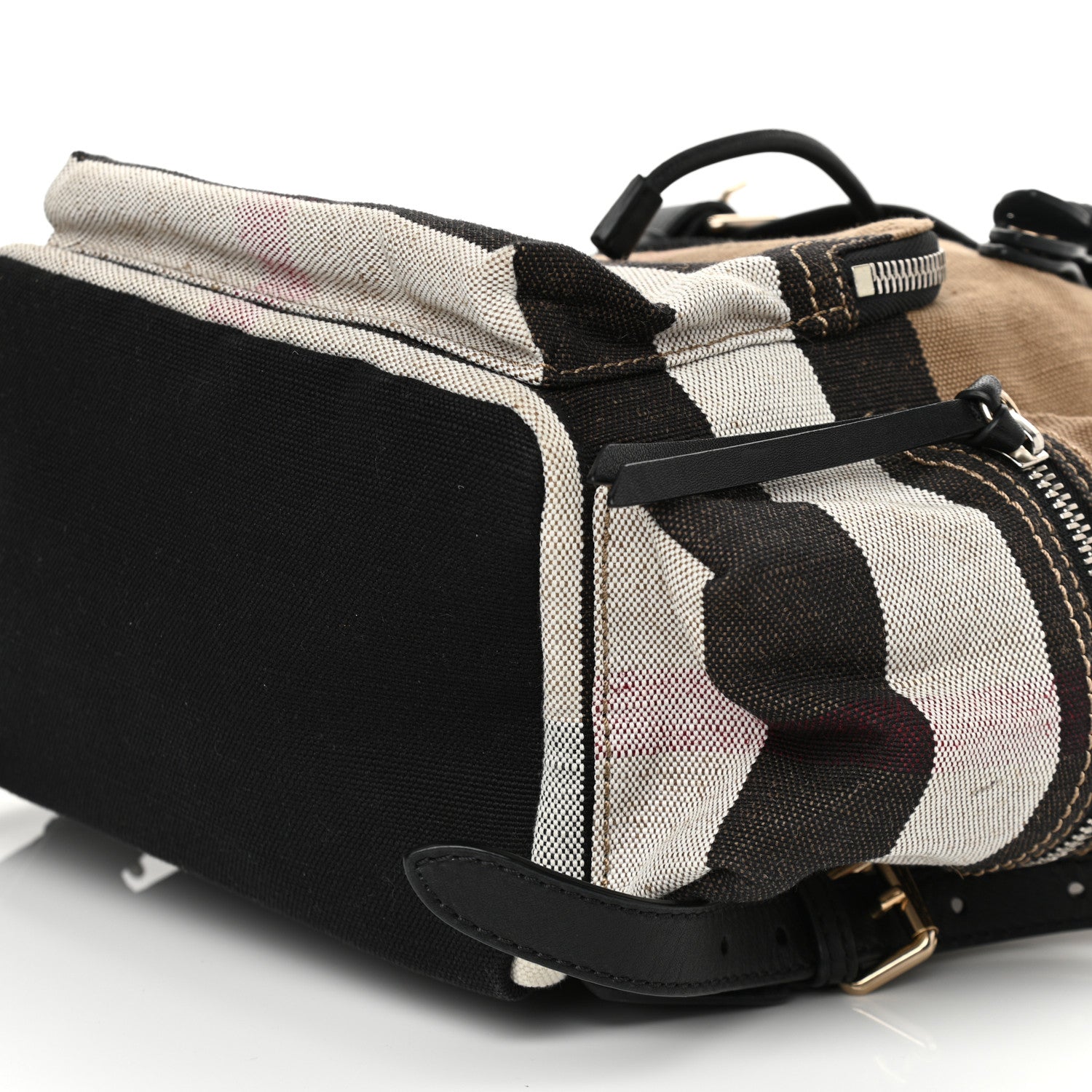 Burberry Canvas Mega Check Medium Rucksack Backpack Black 10 of 11