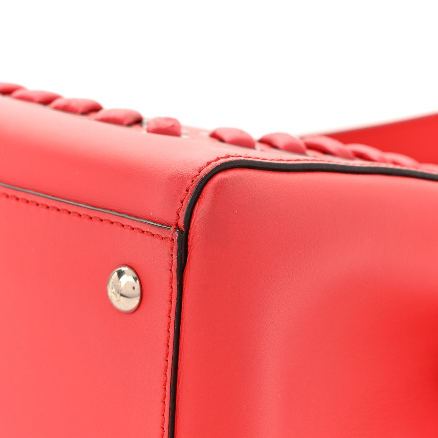 Fendi Vitello Baltico Dolce Shiny Nappa DotCom Satchel Caipiroska Bubblegum 15 of 15